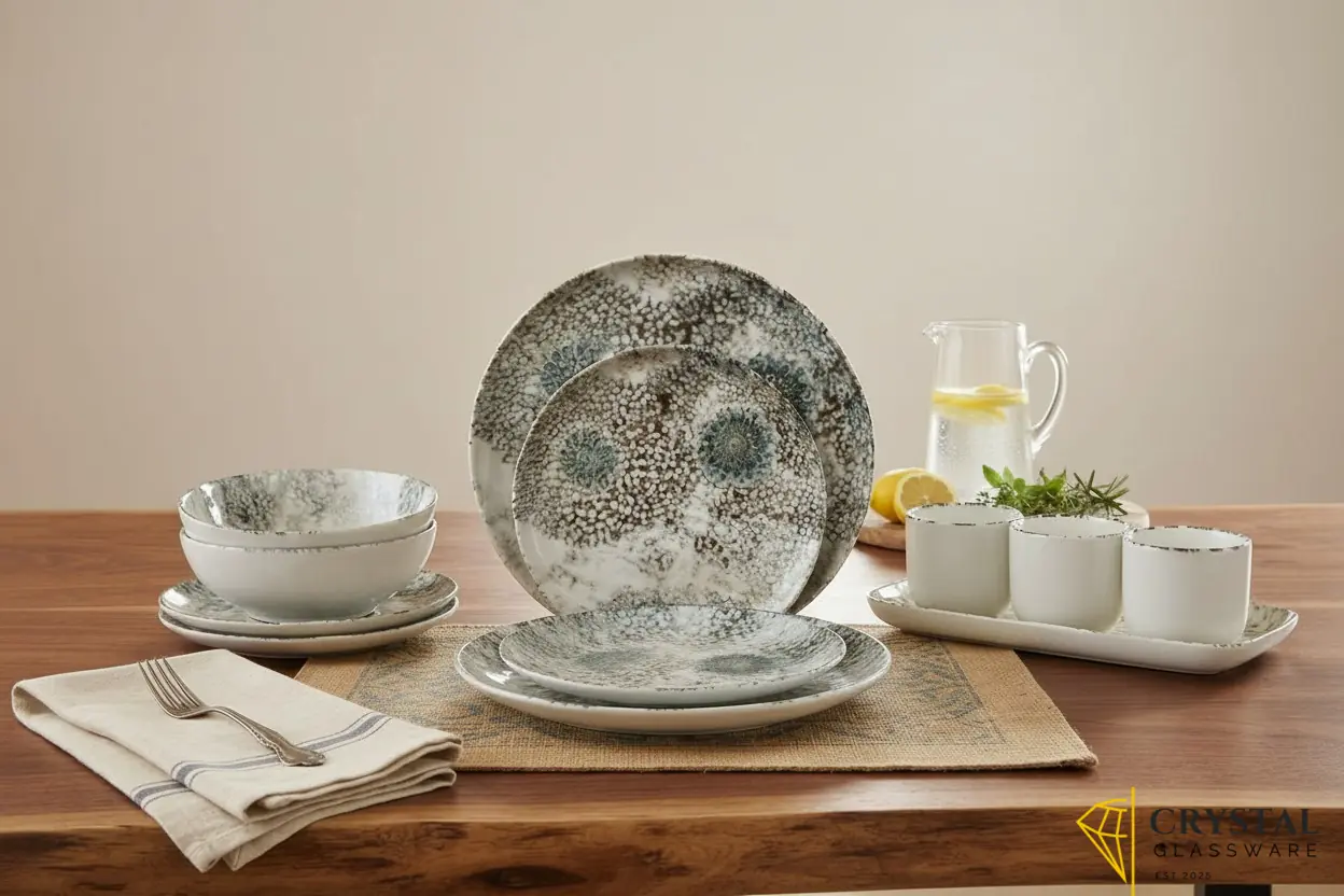 32-Piece Porcelain turkish Style Ceramic Dinner Set